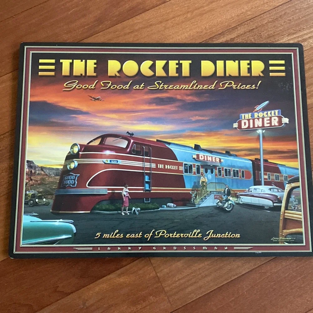 Nostalgic 4 Piece Vintage ‘2013 Diner Placemats by L. Grossman EUC